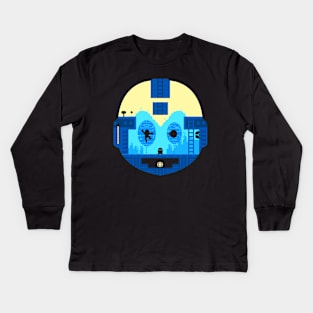 Retro Game Robot Kids Long Sleeve T-Shirt